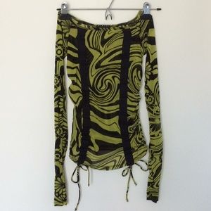 Sisley mesh patterned top